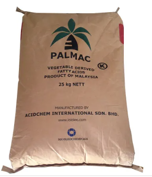 Acid-Stearic Acid Stearic (C18H36O2) là axit béo bão hòa, ứng dụng trong sản xuất nhựa, cao su, mỹ phẩm, dược phẩm, sơn, chất tẩy rửa, nến và phụ gia thực phẩm.