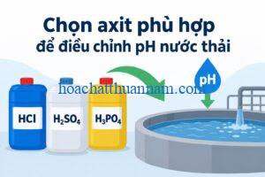chọn axit phù hợp để điều chỉnh pH nước thải