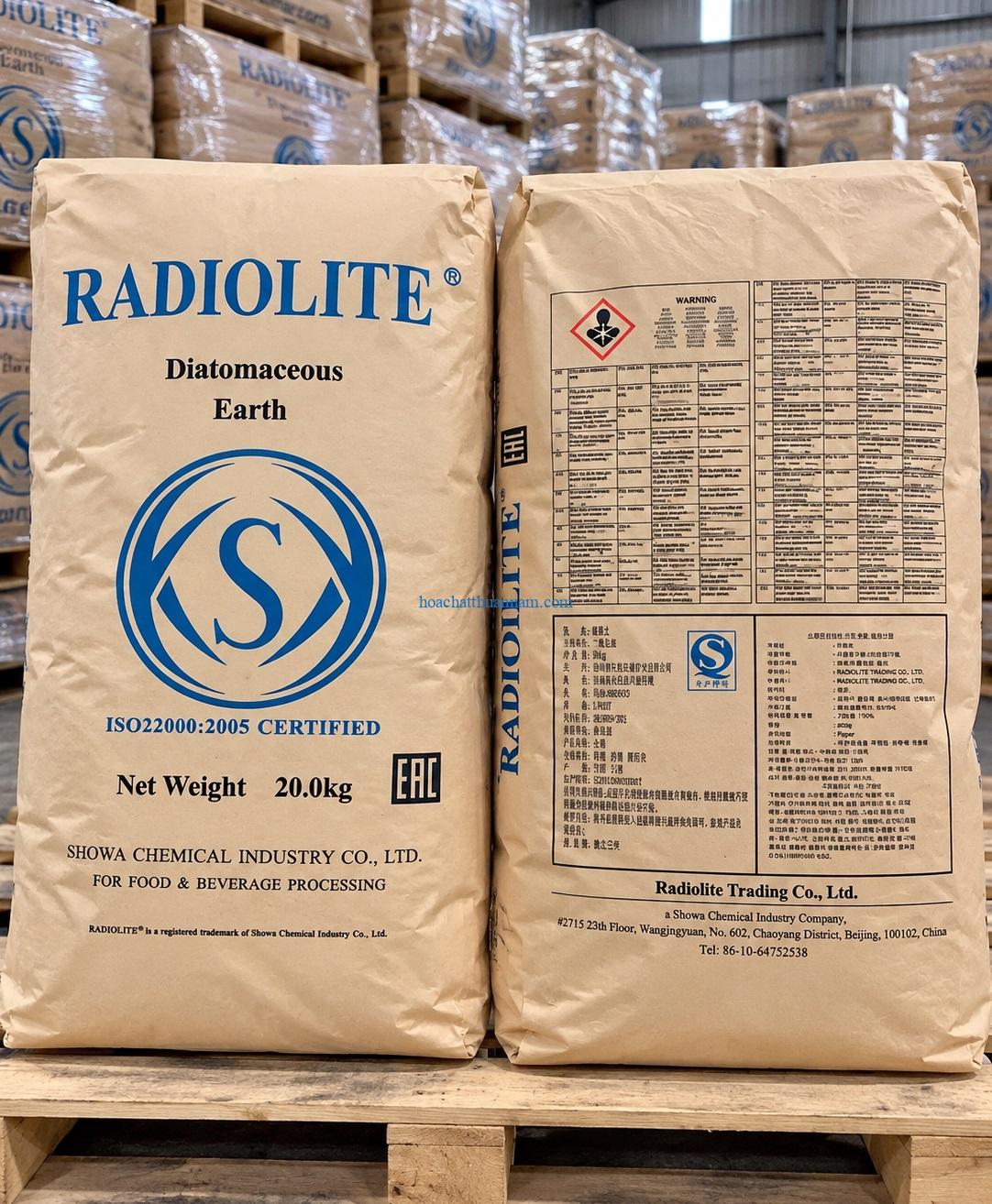 Bột trợ lọc Radiolite R900S bao 20kg Bột trợ lọc Radiolite R900S bao 20kg